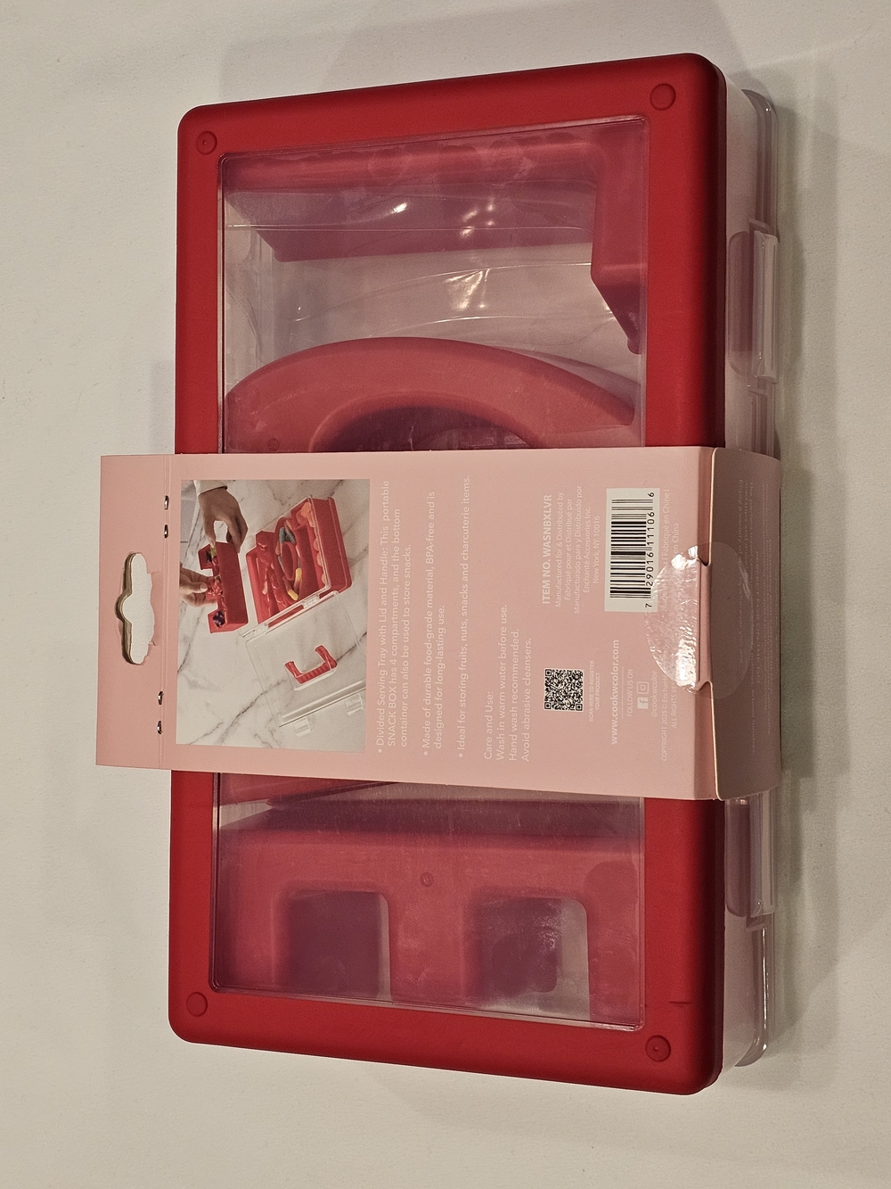 CWC Red Bento Organizer Storage Box - Picture 3 of 3